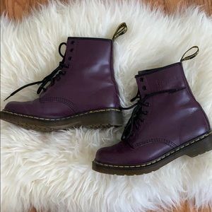 Classic barely worn purple Dr. Marten boots